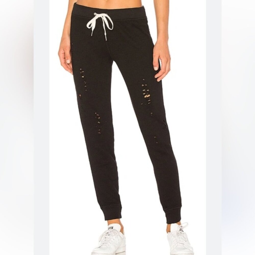 Philanthropy Designer Distressed Joggers Black Like New! Size S